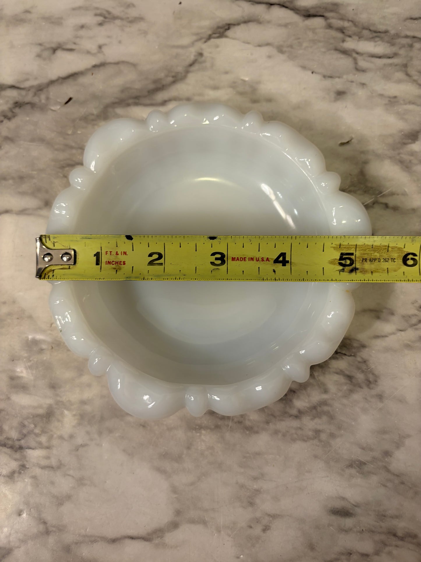Anchor Hocking Milk Glass 5.25”