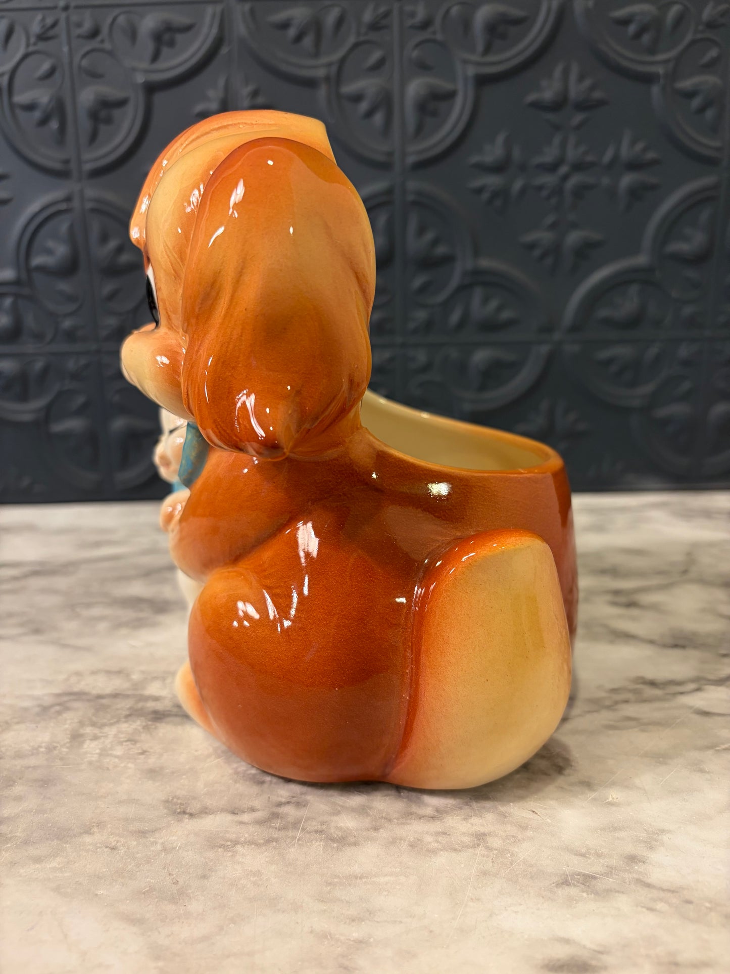 Lefton Dog and Puppy Planter