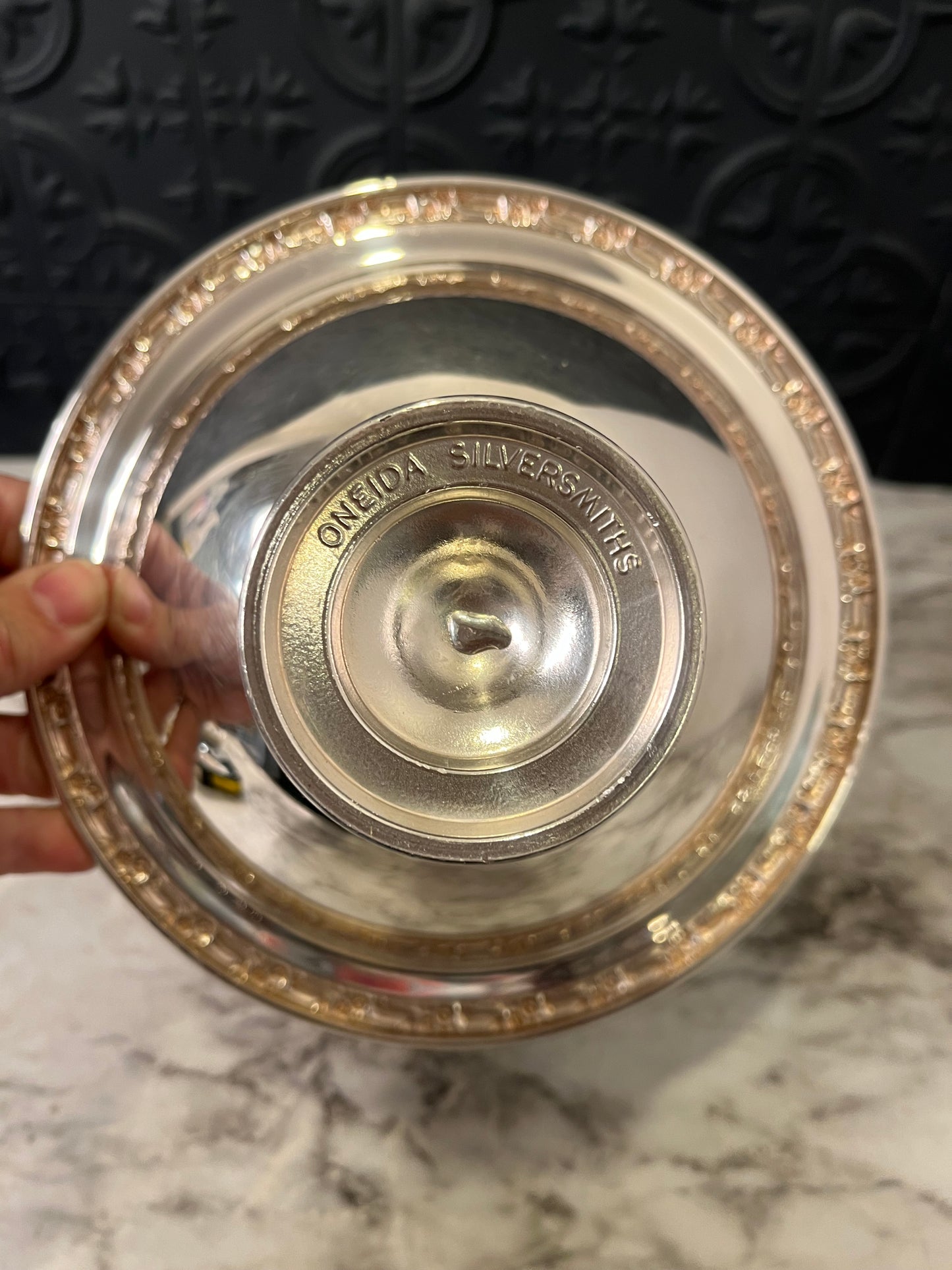 Silver plate Pedestal Bowl  by Oneida