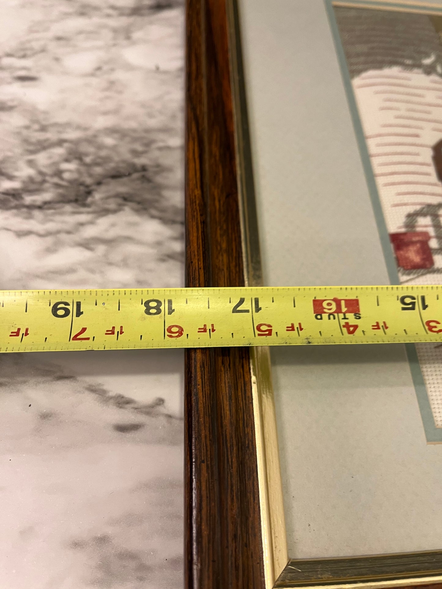 Cross Stitch of Rocking Chair on Porch