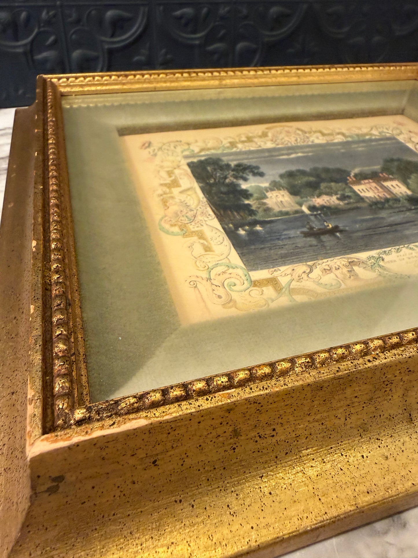 Antique Hand Tinted Tombleson Views Framed