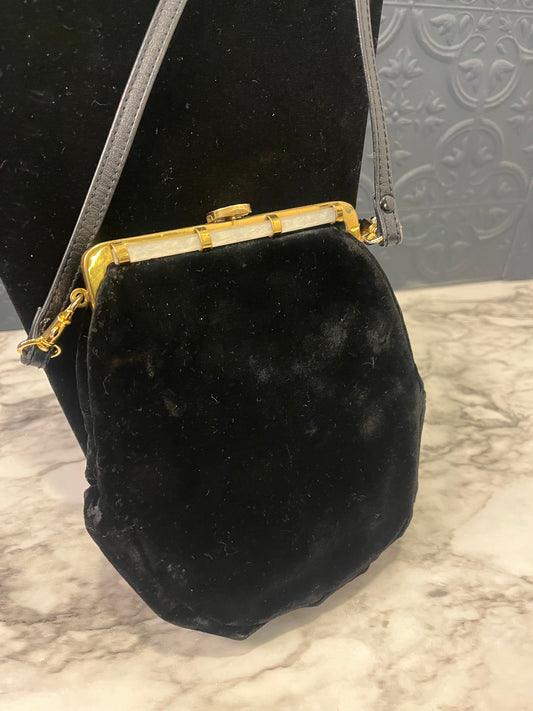 Garay Black Velvet Clutch