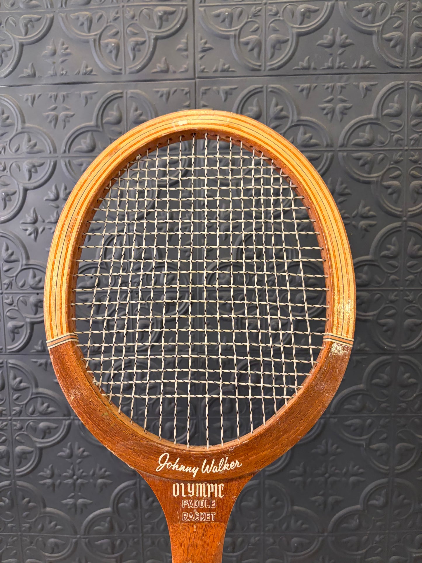 Vintage Paddle Racket Johnny Walker Olympic
