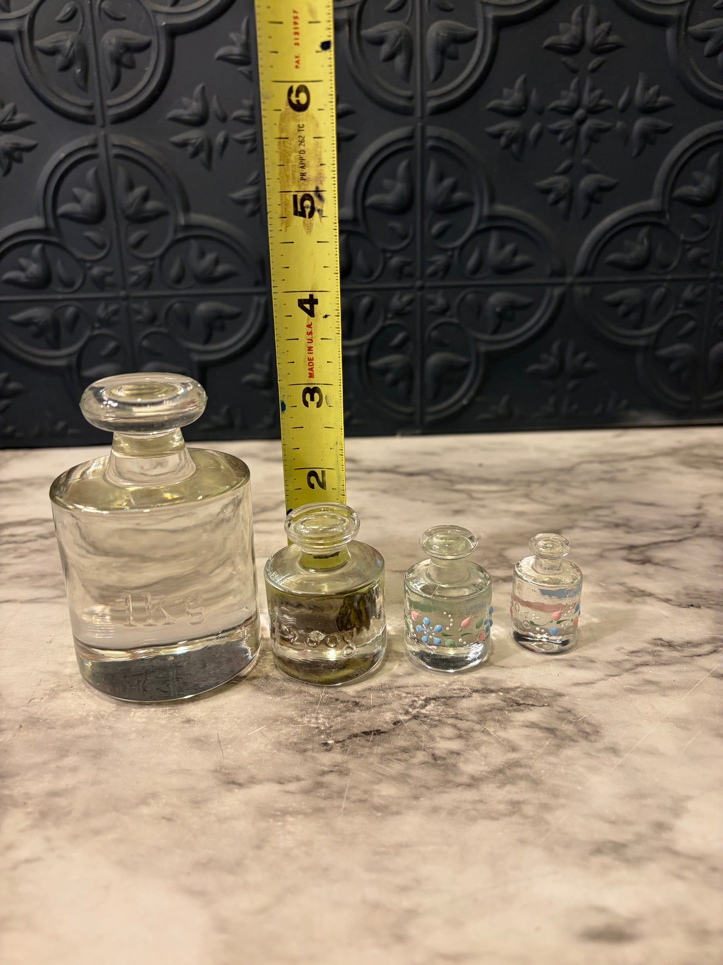 Vintage Glass Apothecary Weights
