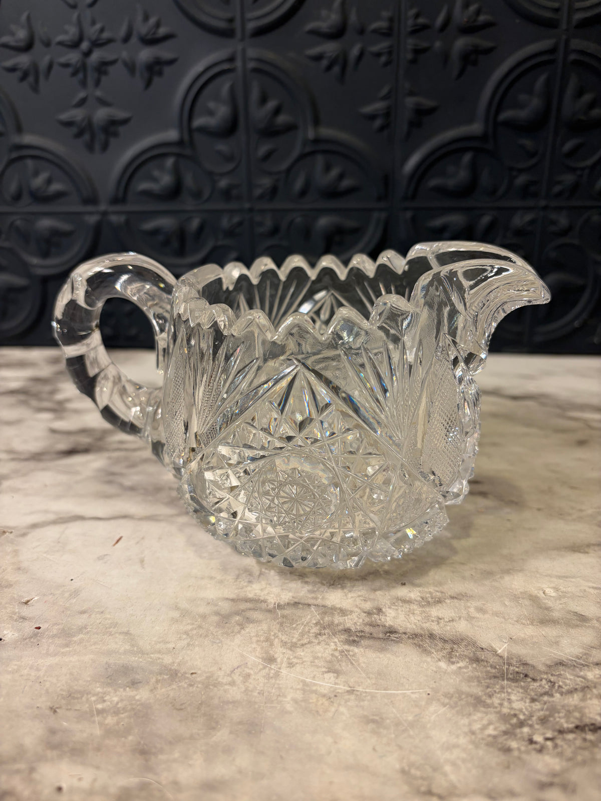 American Brilliant Period Cut Crystal Creamer