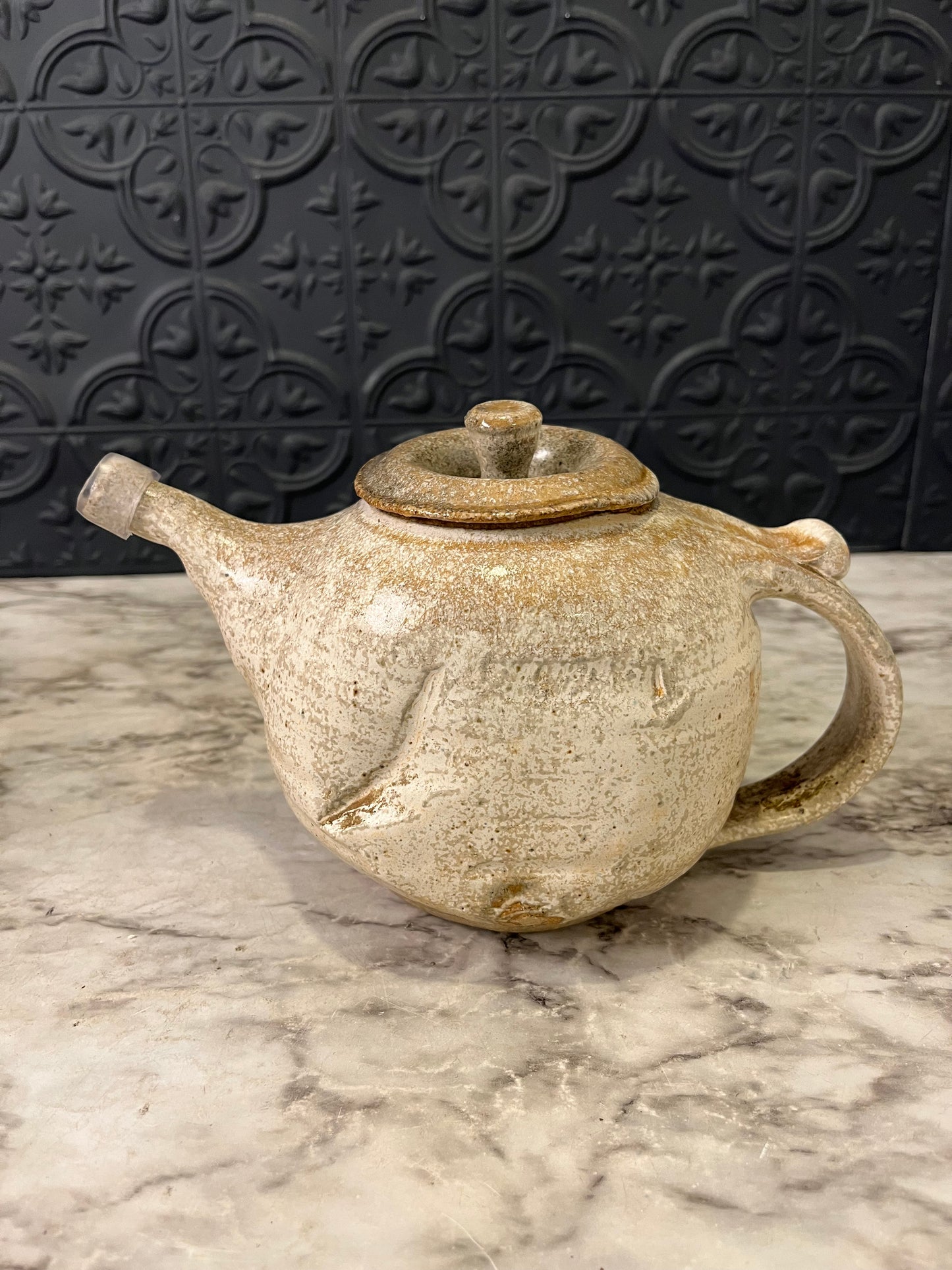 Cream Studio Pottery Teapot