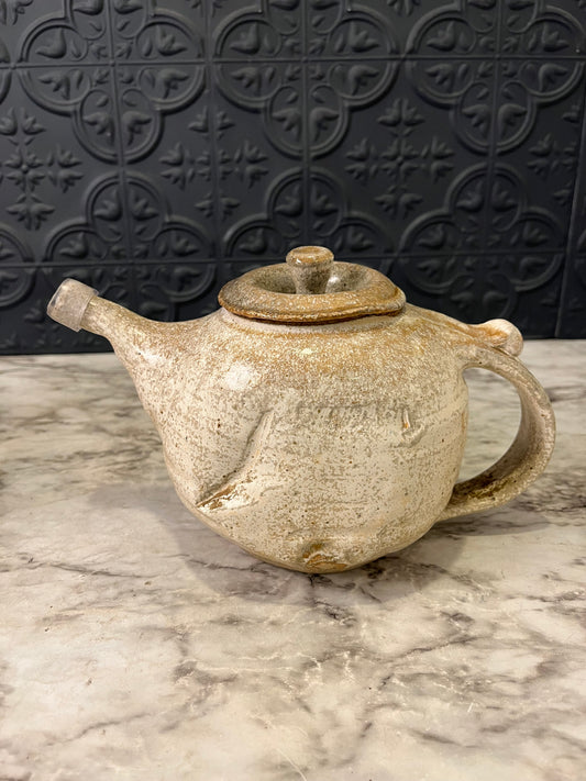 Cream Studio Pottery Teapot