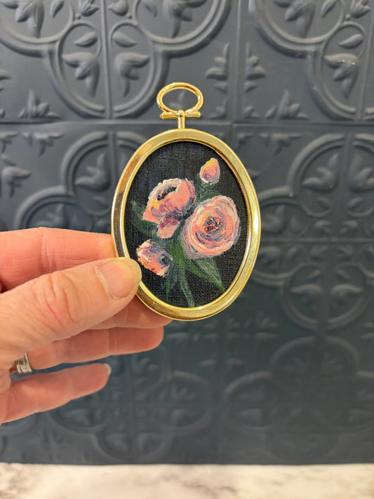 Handpainted Rose Magnet by Jessie