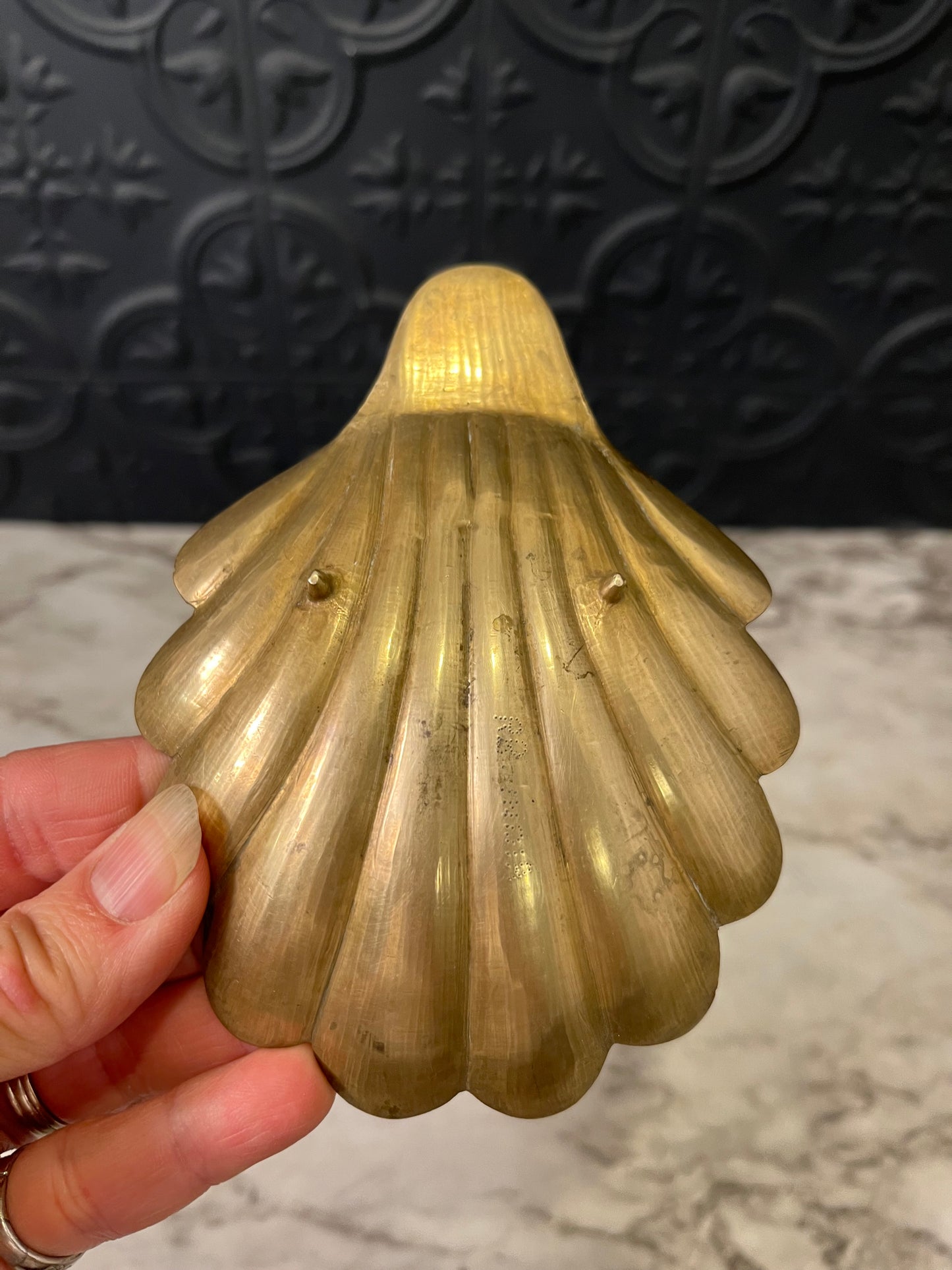 Small Brass Shell Trinket Dish