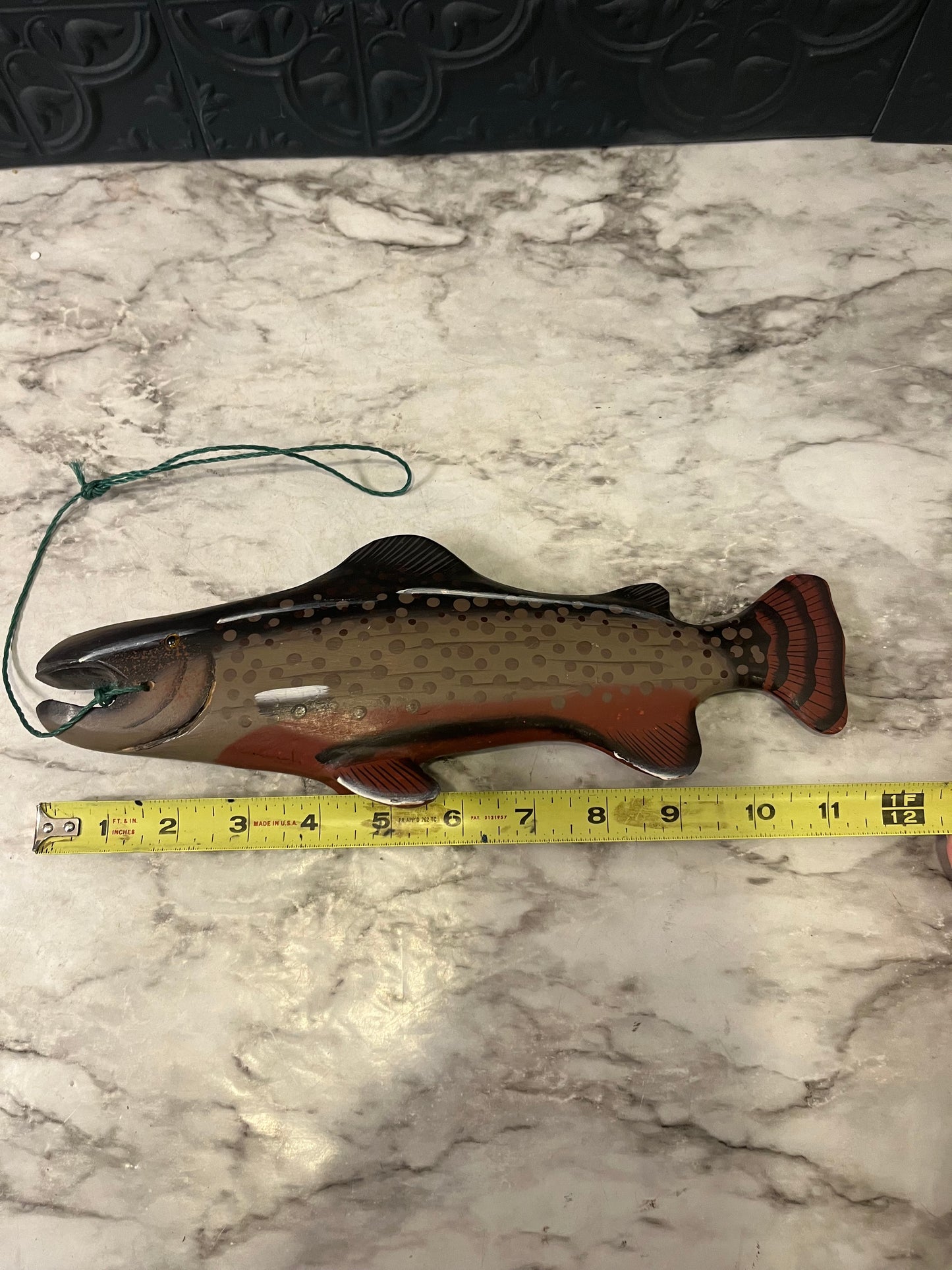 Hand Painted Wooden fish on a Line