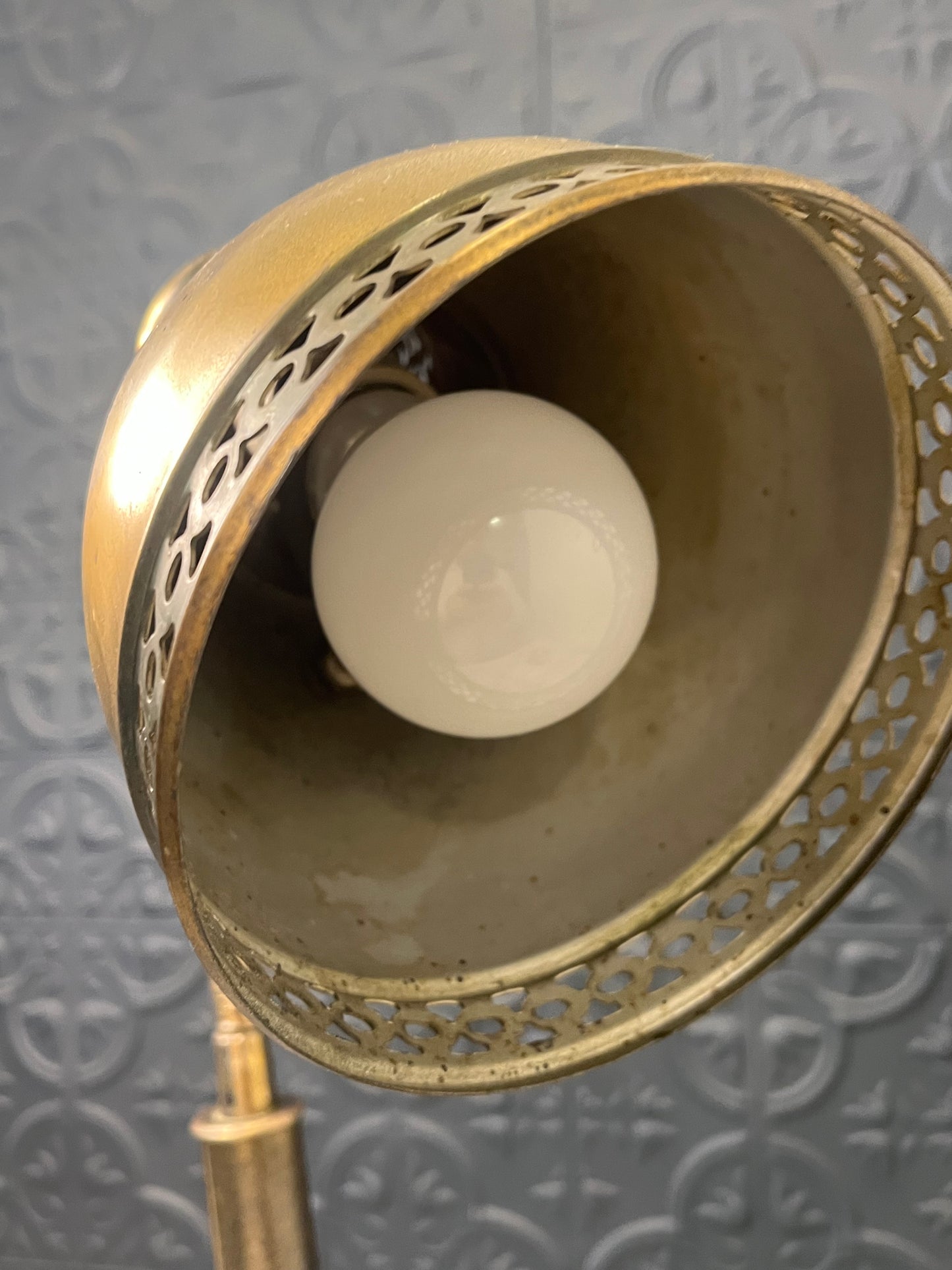 Vintage Brass Gooseneck Lamp