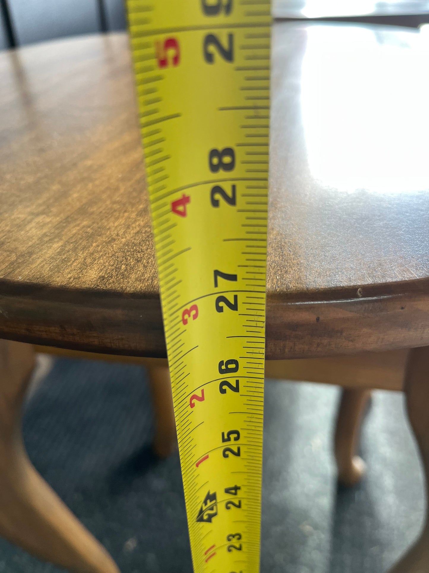 Round Wood Side Table Medium Tone