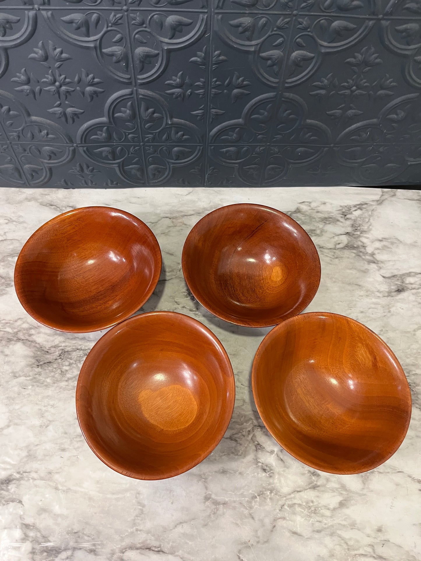 Set of 4 wooden bowls Made in Haiti