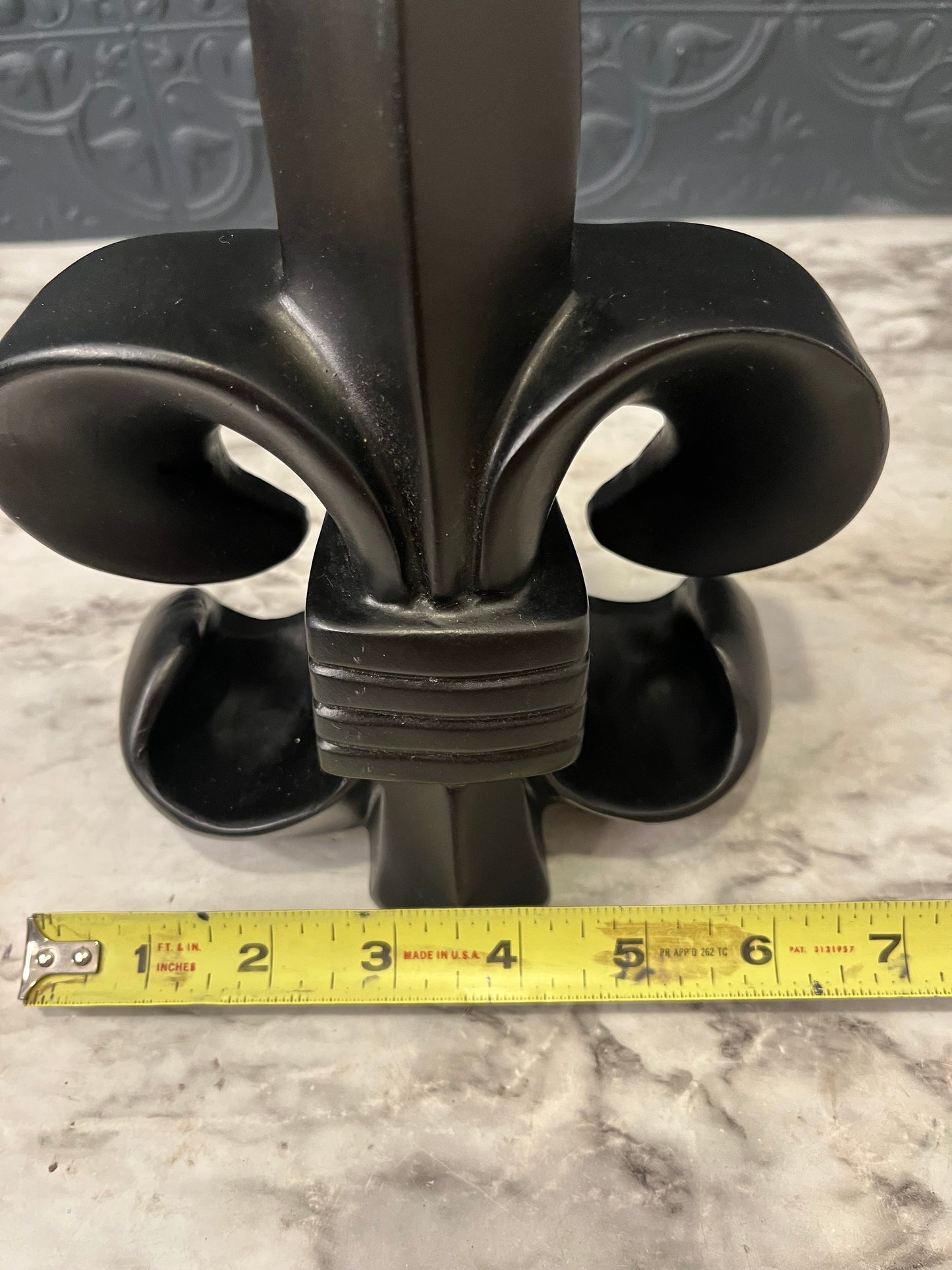Black Fleur De Lis Bookend