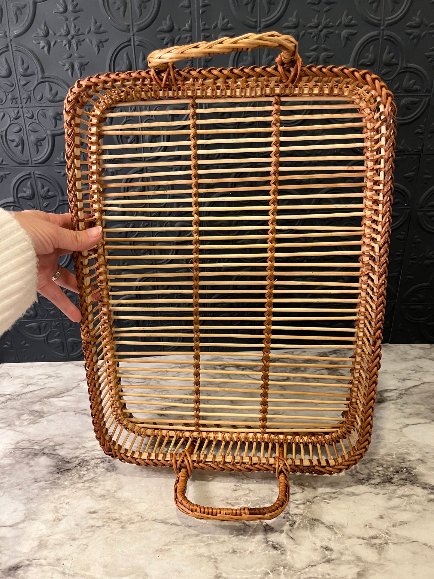 Rectangle Rattan Serving Tray