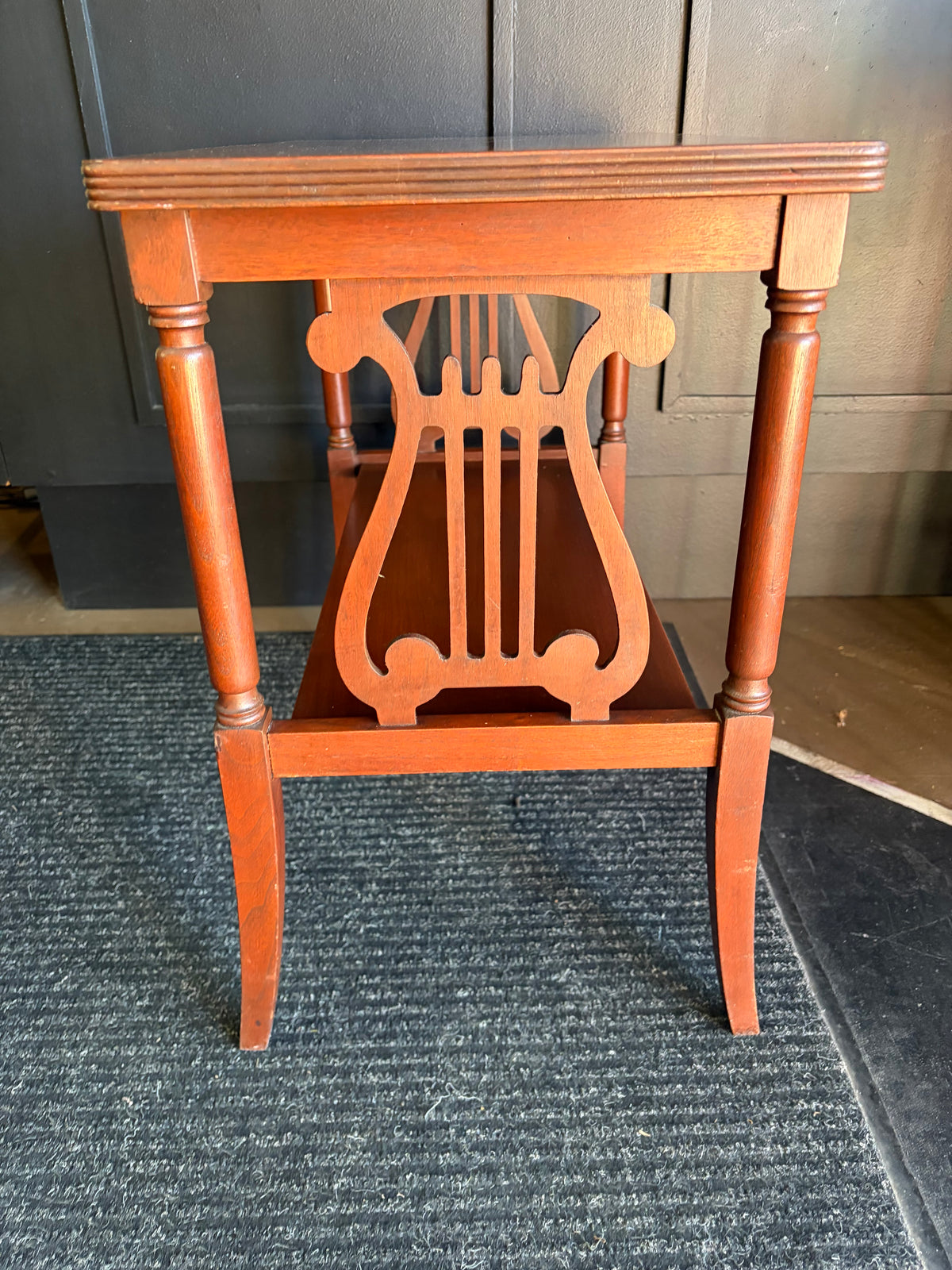 Vintage Harp Side Table