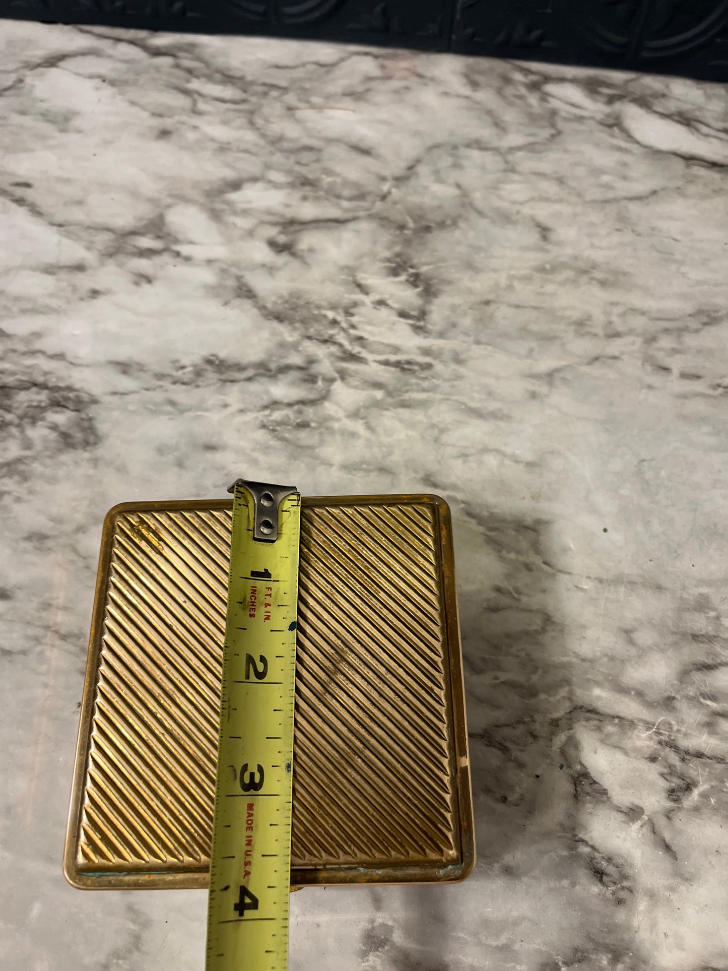 Square Brass Folding compact