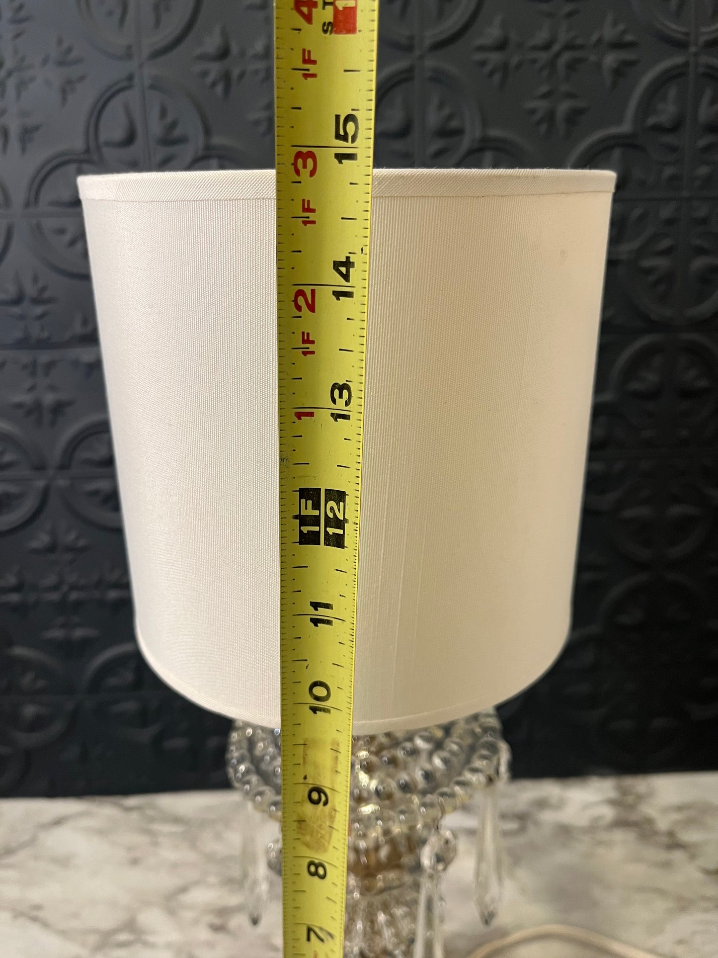 Small Crystal Lamp with hanging crystals