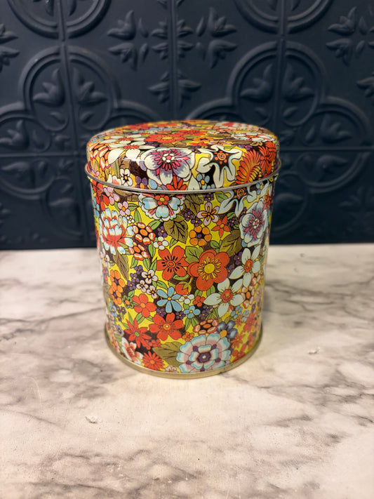 Floral Tea Tin 4.5"