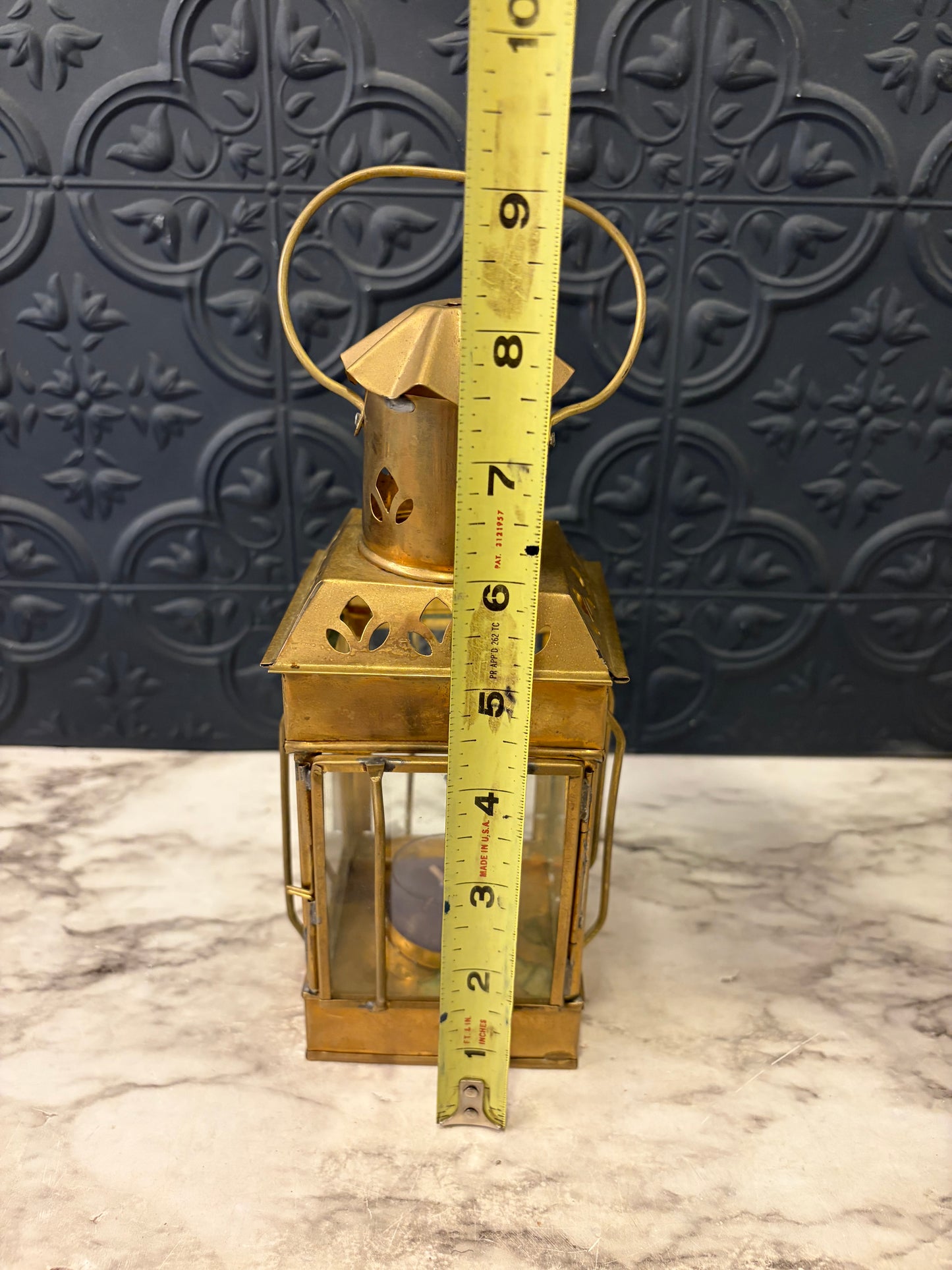 Small Brass Tealight Lantern