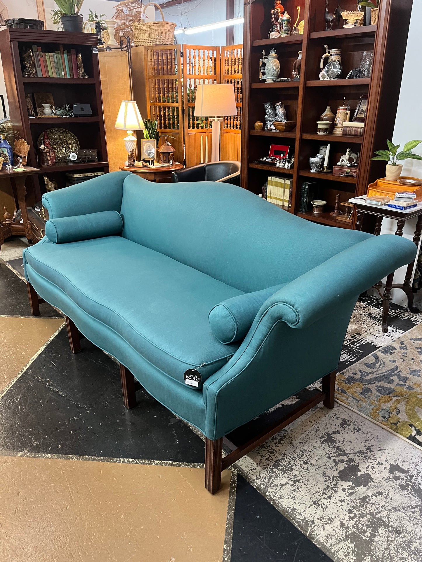 Teal Green Vintage Couch