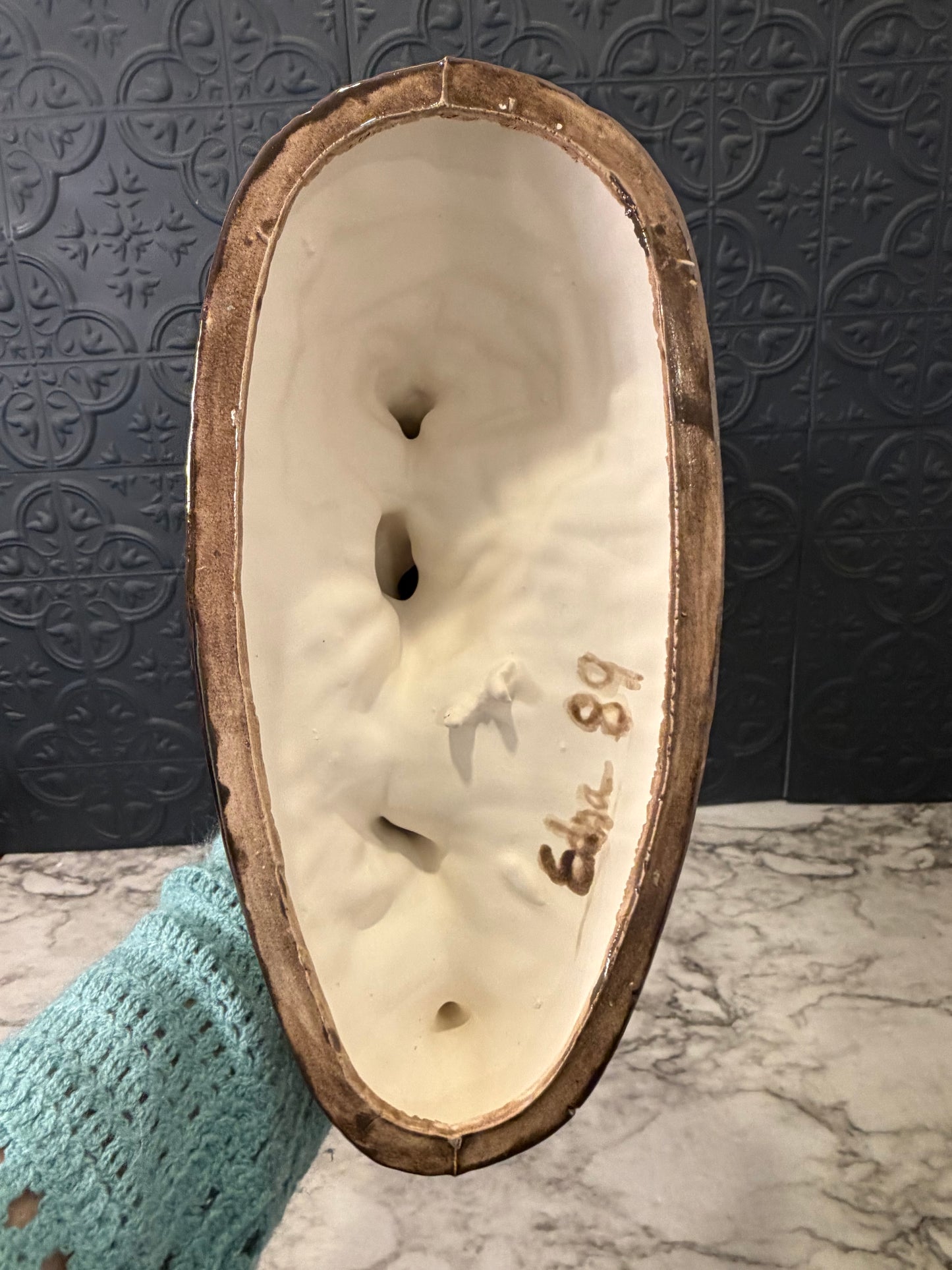 Bronze Glazed Ceramic Elk by Edna