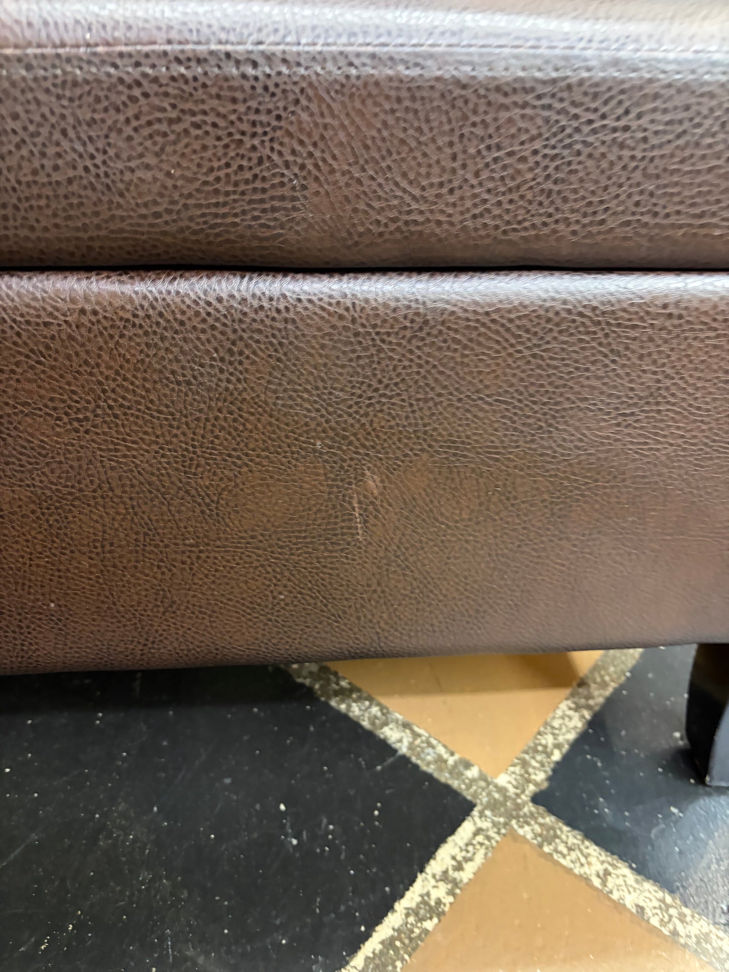 Faux leather Ottoman with Storage