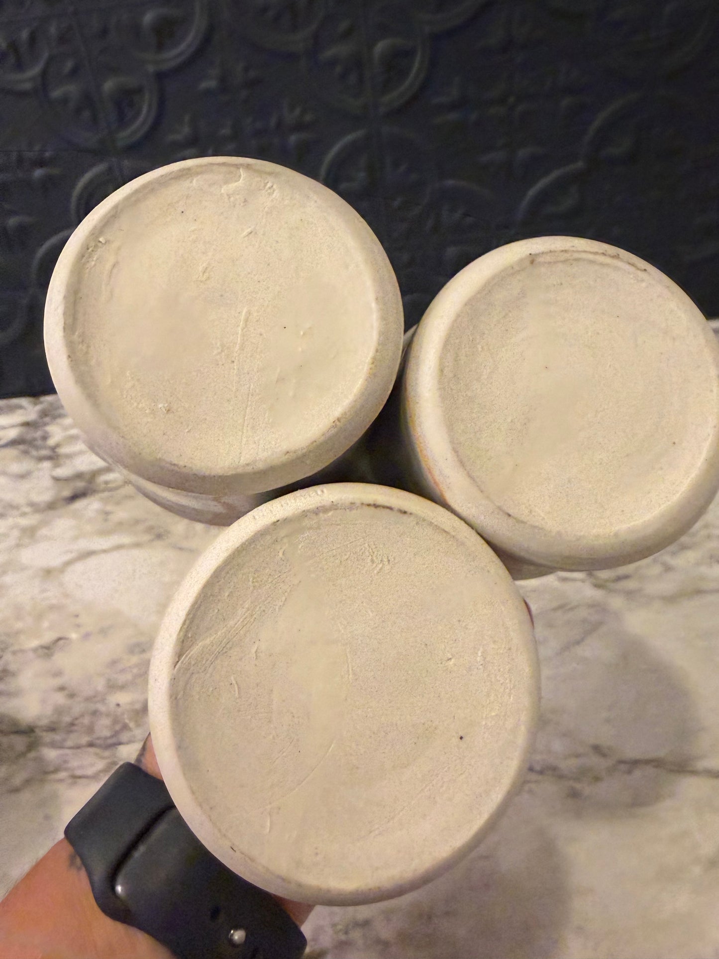 Studio Pottery Triple Condiment Tray withHandle