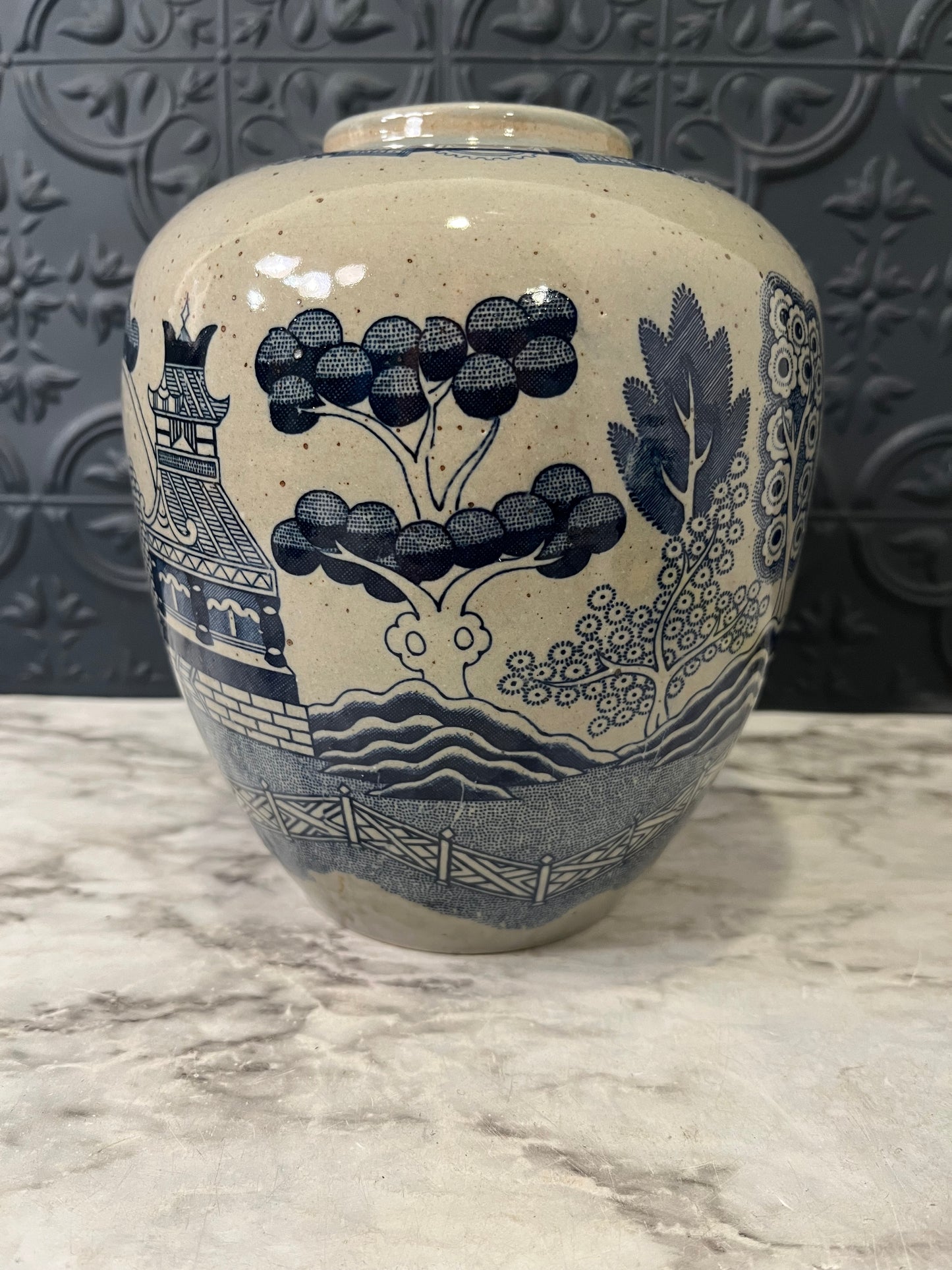Grey and Blue Vase 1940's