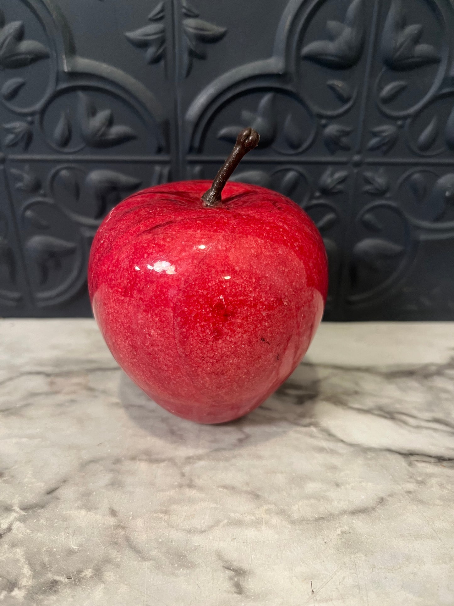 Red Apple Marble Paperweight