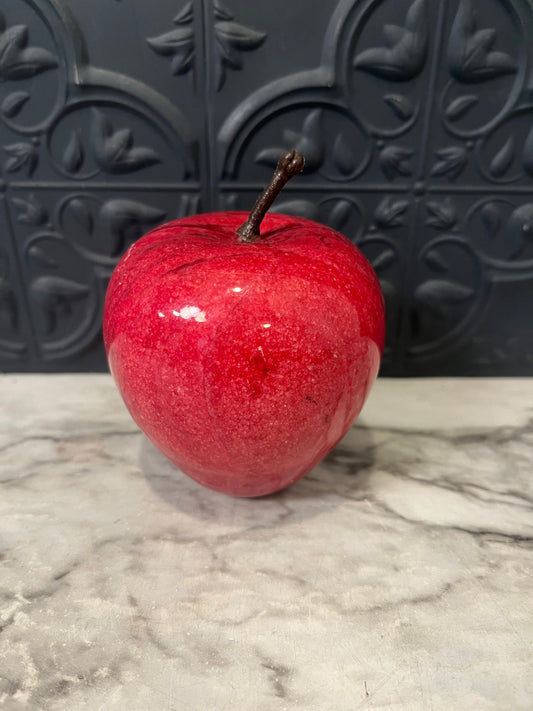 Red Apple Marble Paperweight