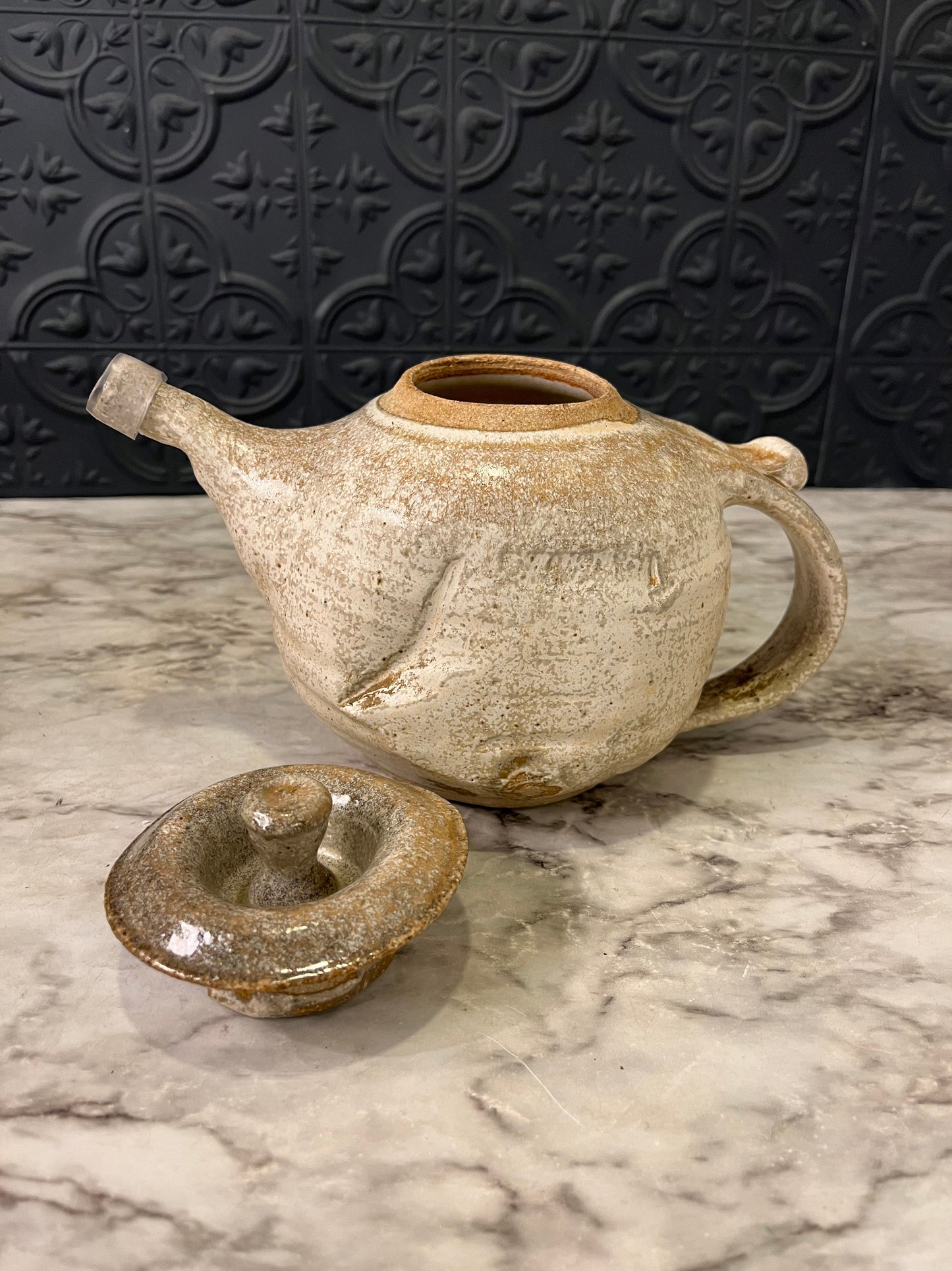 Cream Studio Pottery Teapot