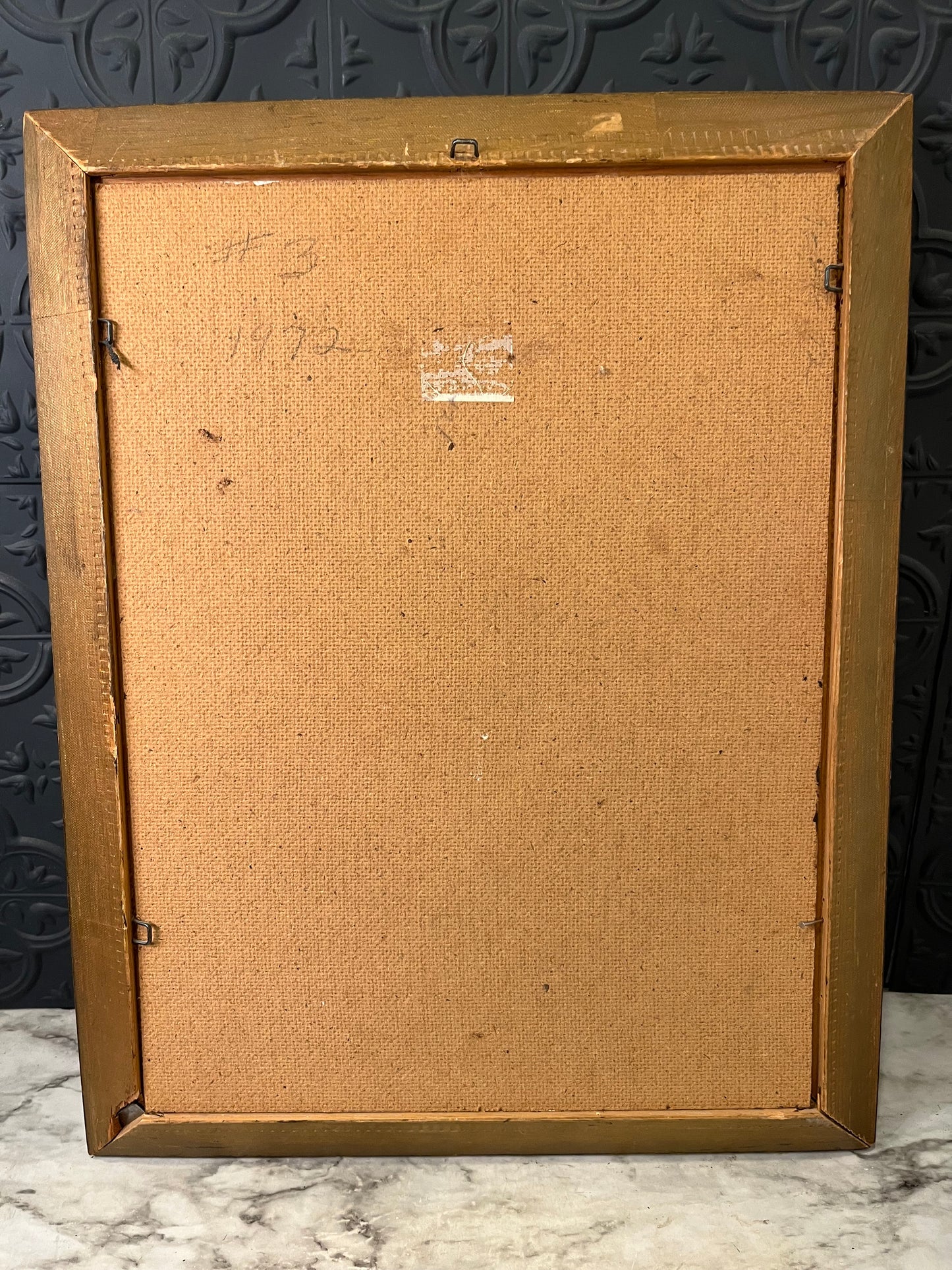 Monocramatic Flowers in Vase on Board Framed