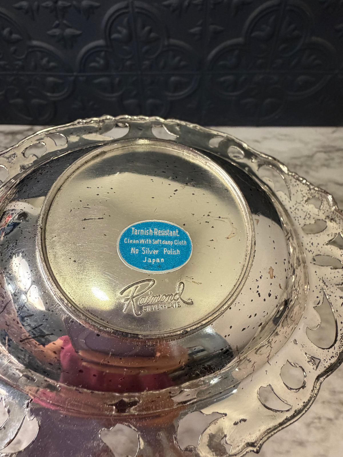 Raimond Silver Plate Oval Ornate Trinket Bowl