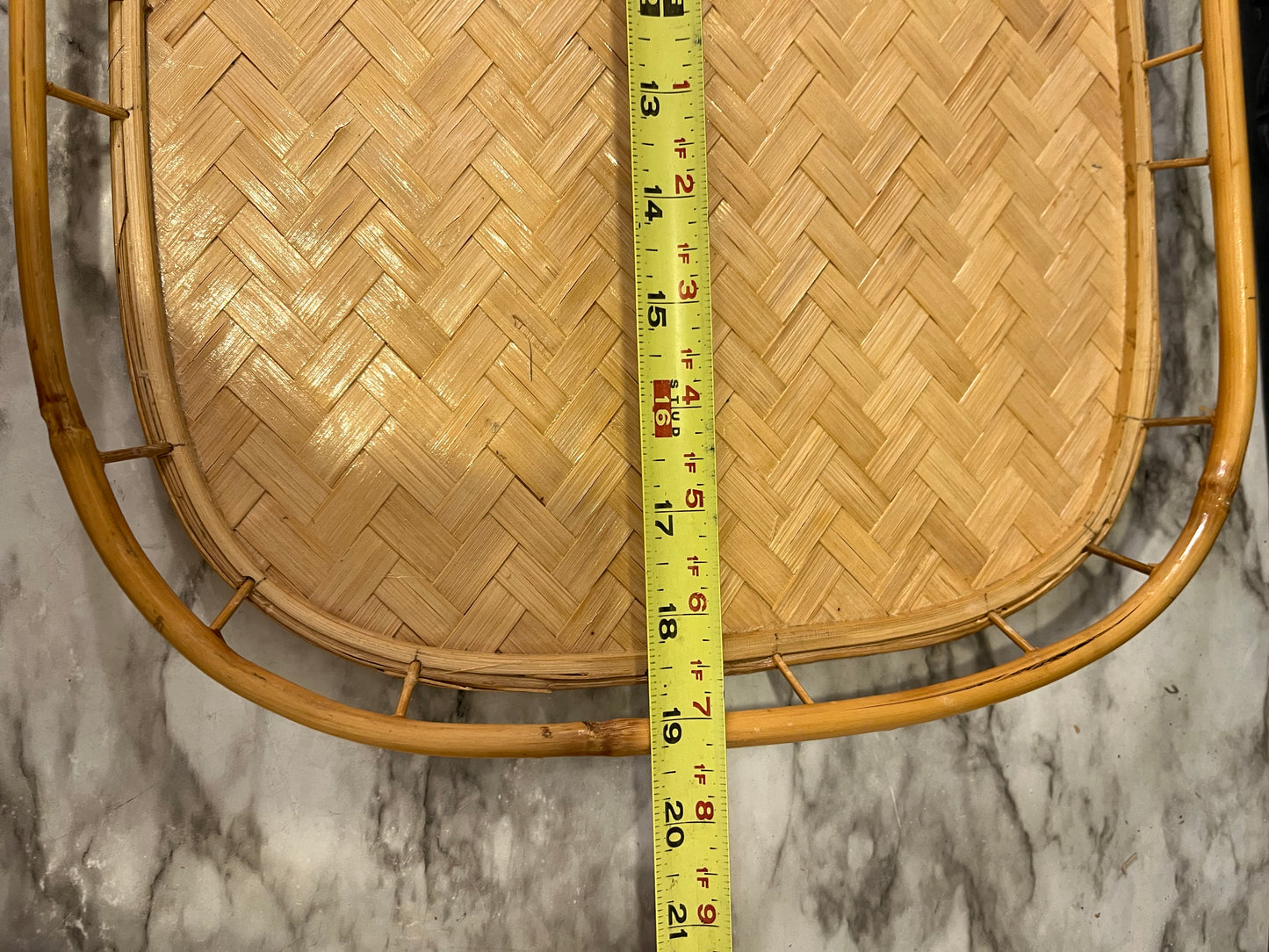 Vintage Bamboo Serving Tray