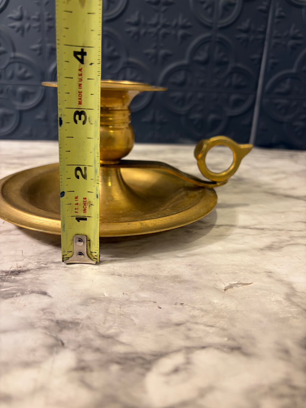 7"W Brass Chamberstick
