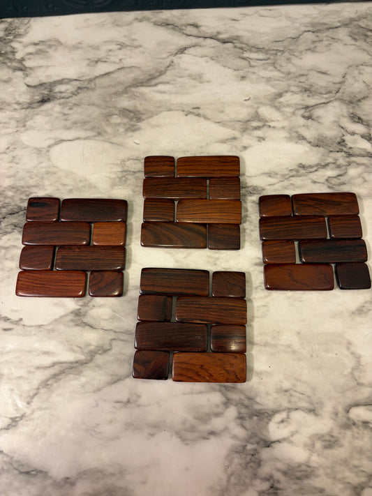 Rosewood Block Coaster Set of 4