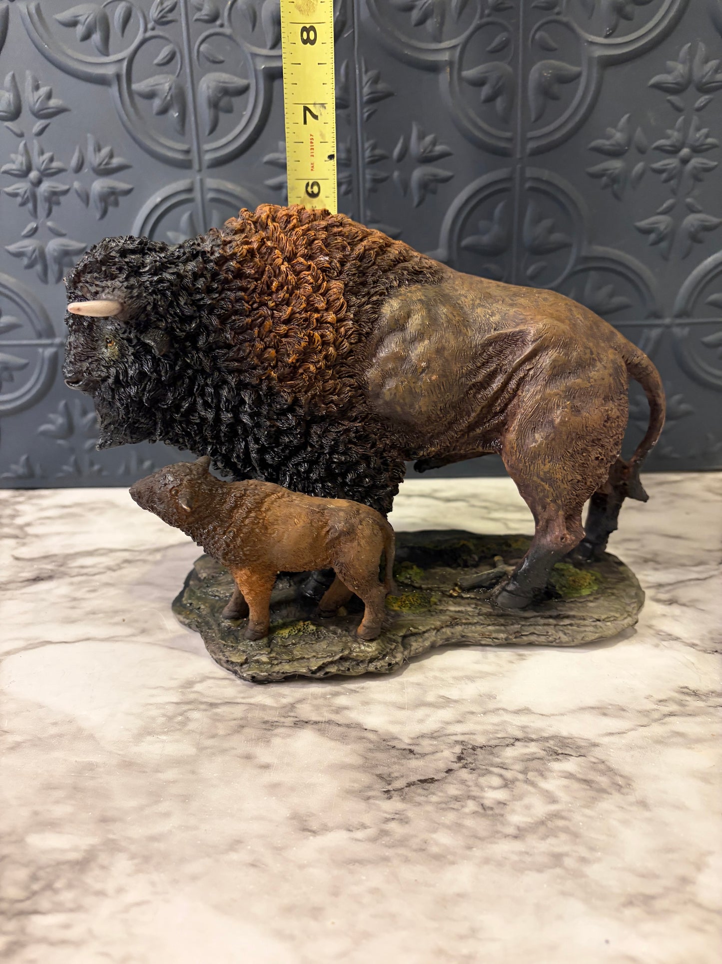 Buffalo Figure with Baby