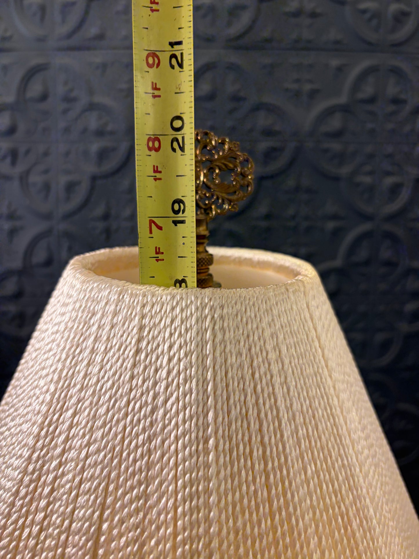 Cream Lamp with Rope Shade