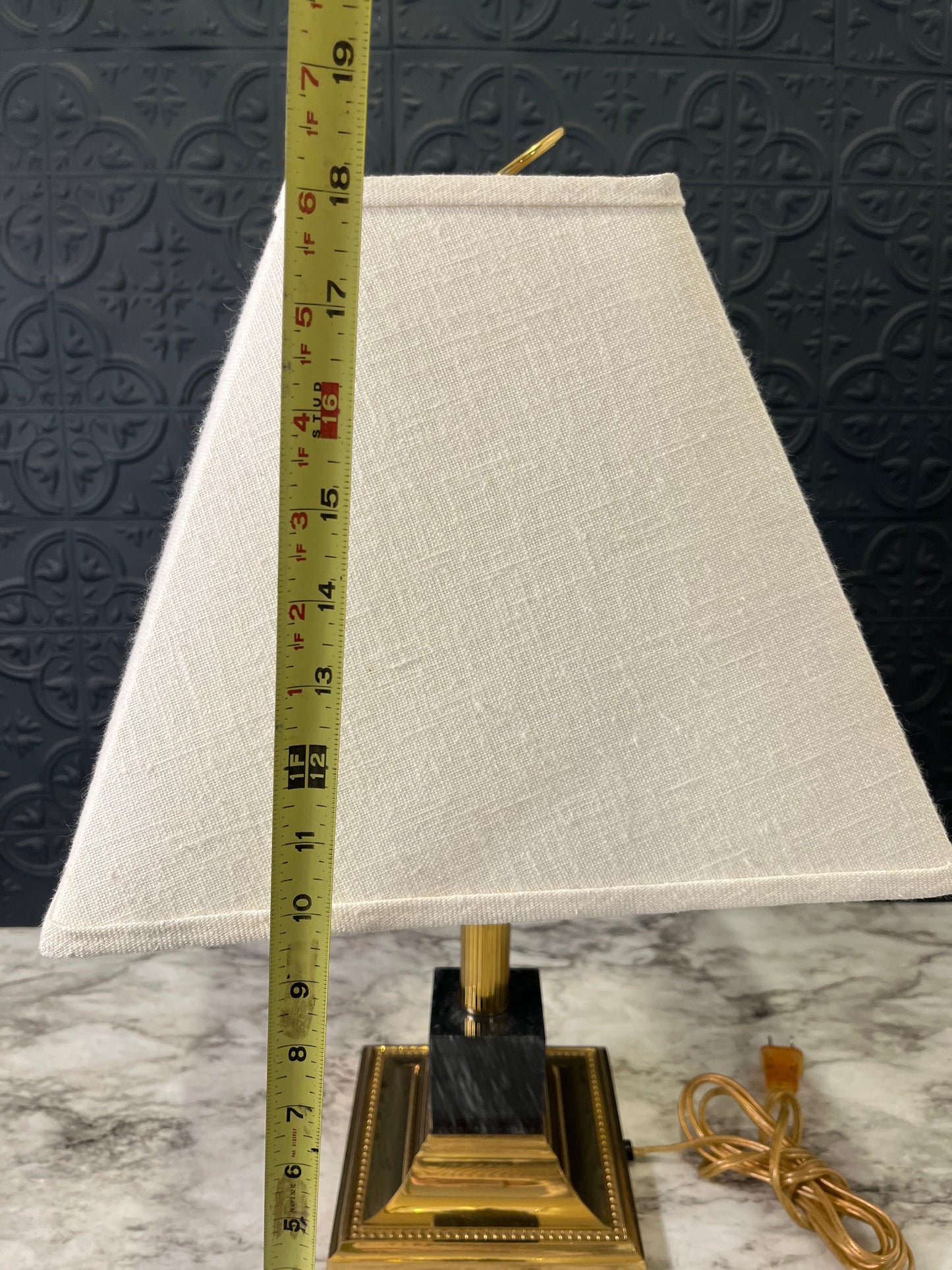 Swinging Arm Desk Lamp with Marble