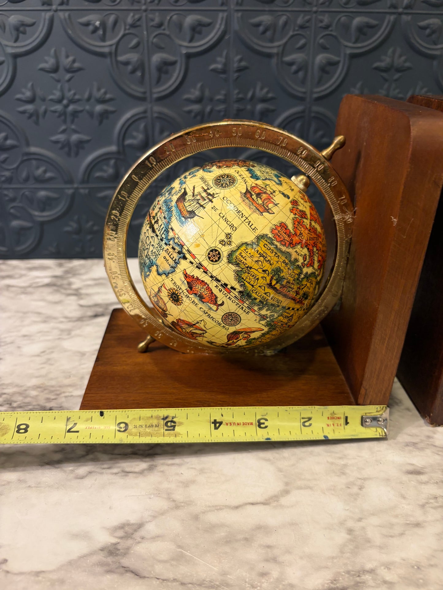Set of Globe Bookends from Japan