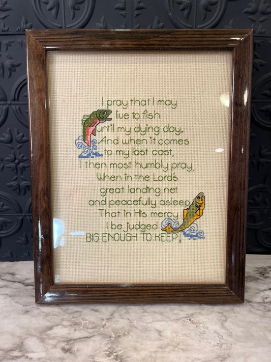 Fishermans Prayer Cross Stitch