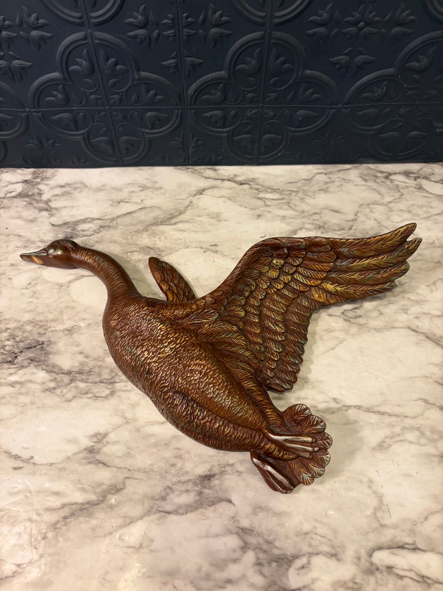 Plaster Flying Duck Set of 2