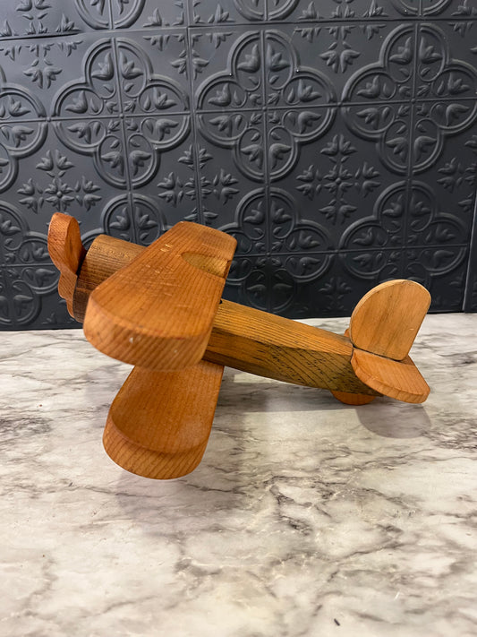 Handmade Wood Biplane
