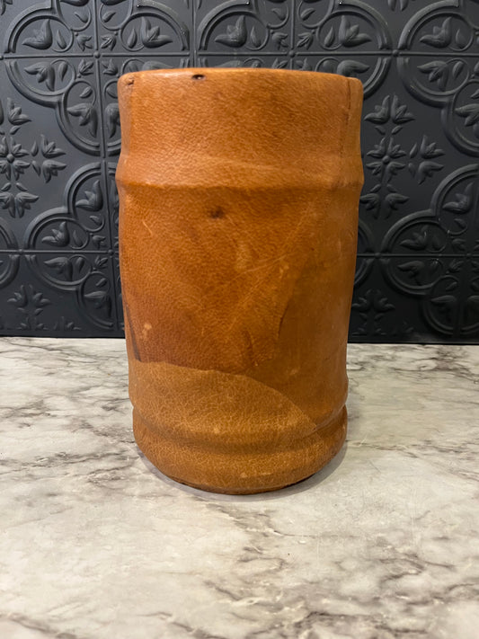 Leather Wrapped Canister