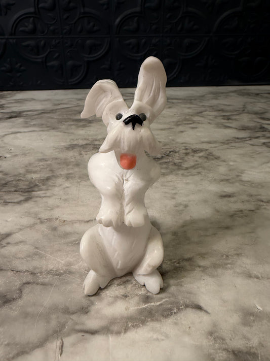 Alabaster Scotty Dog Up