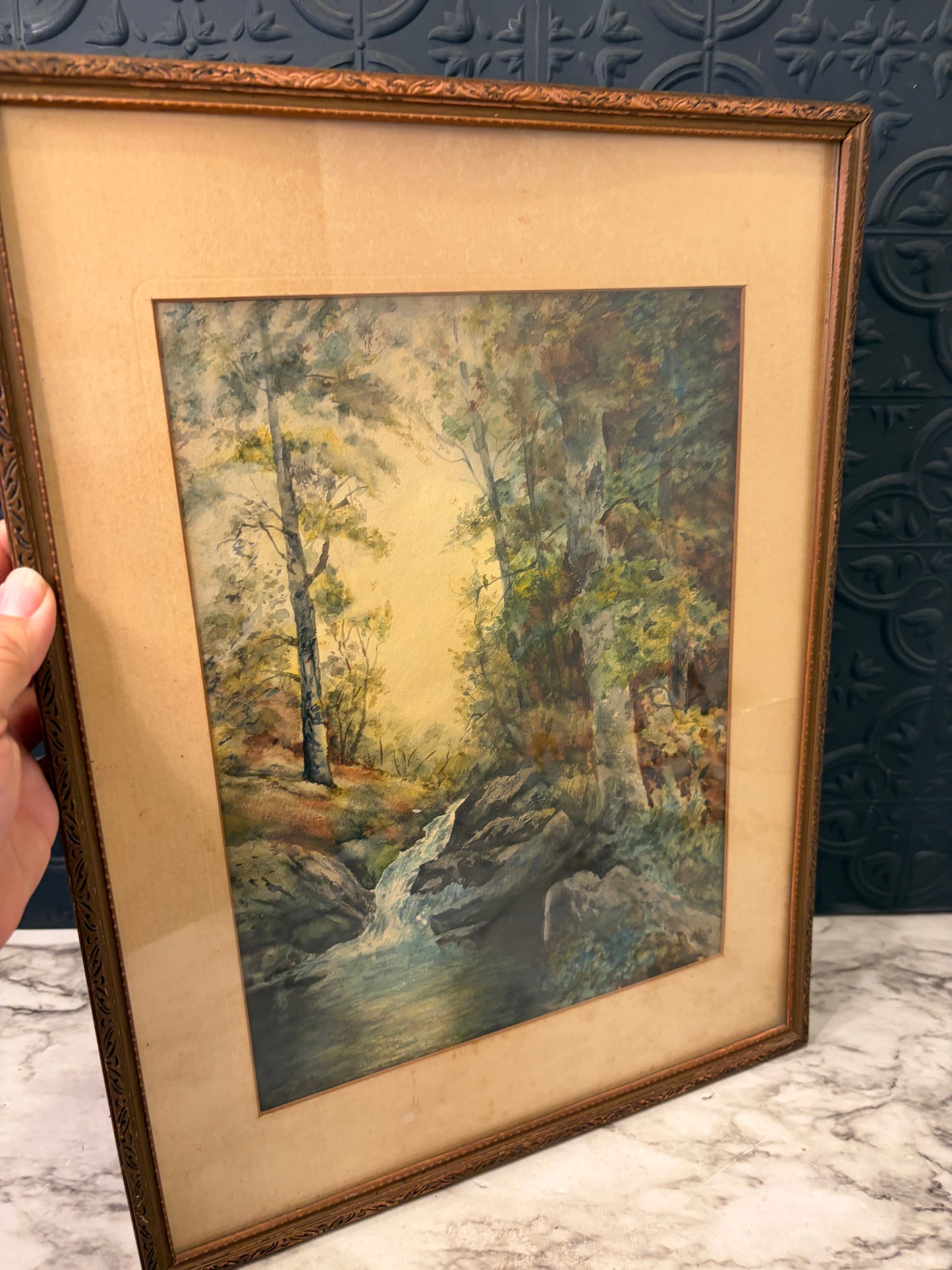 Antique Landscape of Waterfall AS IS