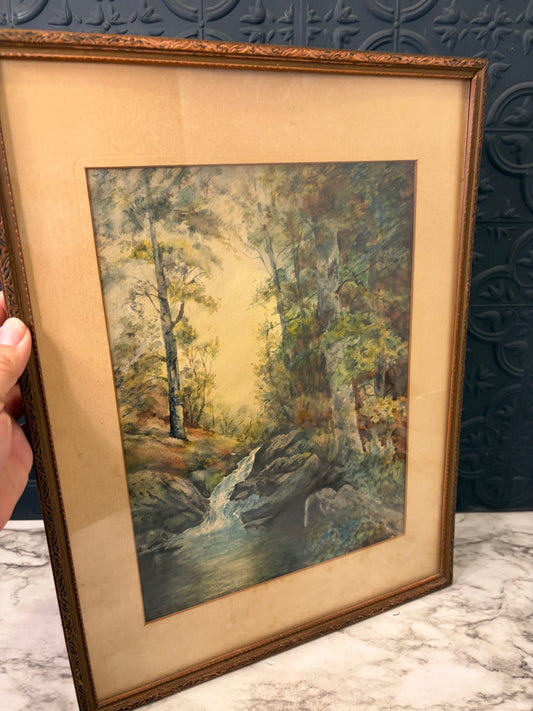 Antique Landscape of Waterfall AS IS