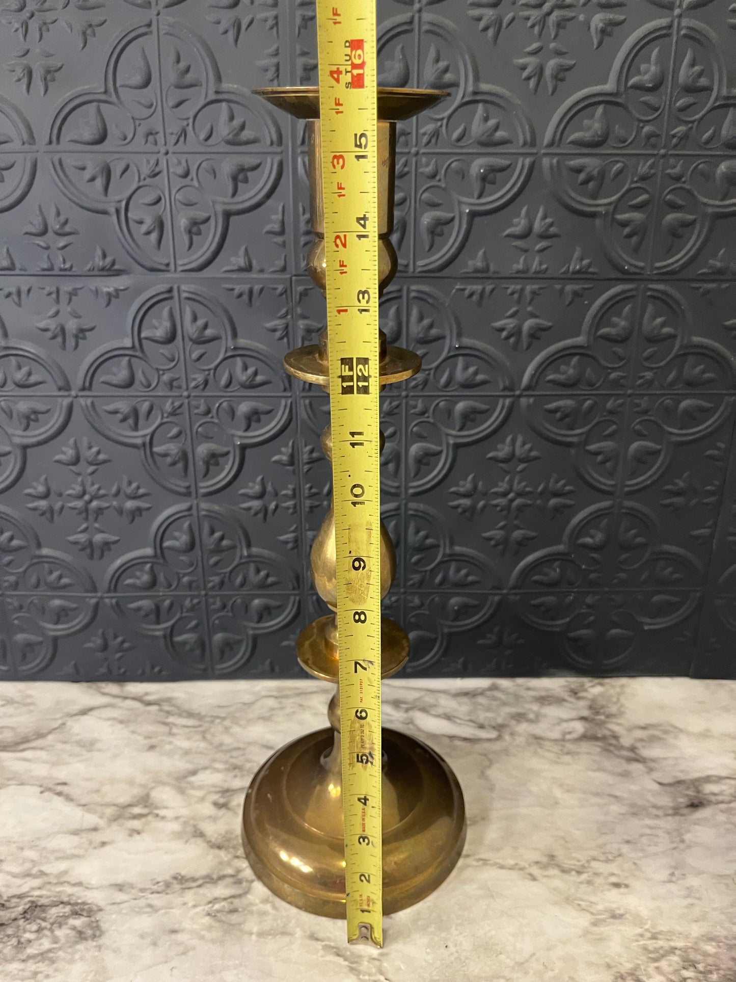 Brass Candle Holder 15.5"