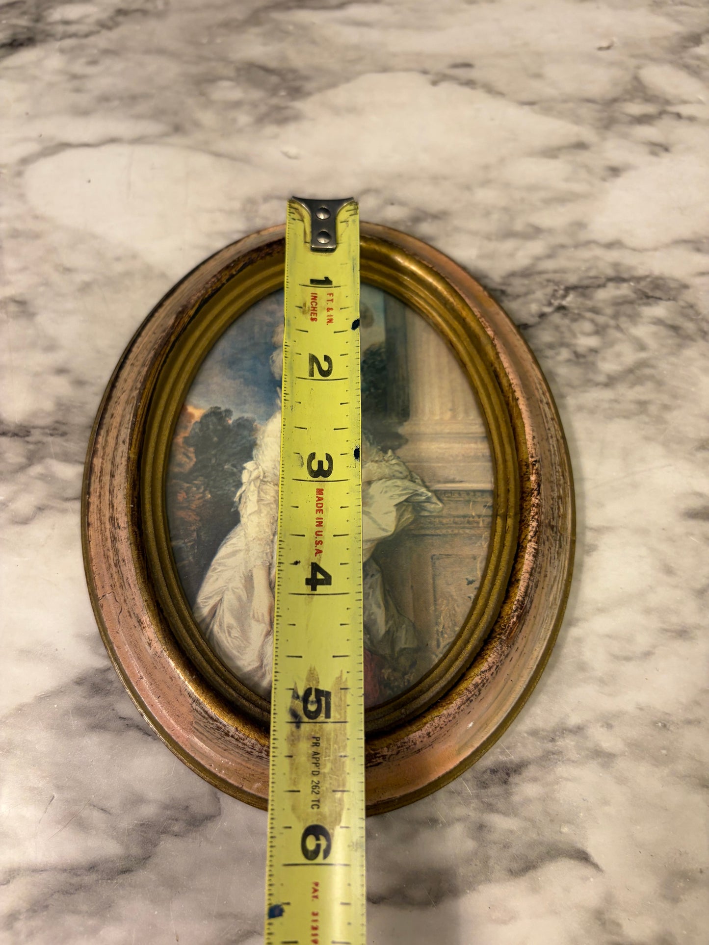Oval Italian Print The Honorable Mrs Graham Plastic Frame